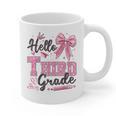 Hello Third Grade First Day Of School Coquette Teacher Girl Graphic Print Coffee Mug, First Grade Teacher Gifts, trending gift Hello Third Grade First Day Of School Coquette Teacher Girl Graphic Print Coffee Mug, First Grade Teacher Gifts, trending gift