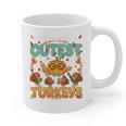 Humor I Teach The Cutest Turkeys Thanksgiving Teacher Graphic Print Coffee Mug, trending gift