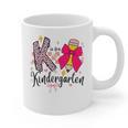 K Is For Kindergarten Teacher Coquette Bow Back To School Graphic Print Coffee Mug, trending gift K Is For Kindergarten Teacher Coquette Bow Back To School Graphic Print Coffee Mug, trending gift
