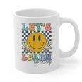 Let's Learn Today Smile Face Back To School For Teacher Kids Graphic Print Coffee Mug, trending gift Let's Learn Today Smile Face Back To School For Teacher Kids Graphic Print Coffee Mug, trending gift