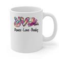 Peace Love Books Librarian Teacher Life Book Library Tie Dye Graphic Print Coffee Mug, trending gift Peace Love Books Librarian Teacher Life Book Library Tie Dye Graphic Print Coffee Mug, trending gift