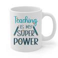 Retro Groovy Teaching Is My Super Power Teacher's Present Men Women Graphic Print Coffee Mug, trending gift Retro Groovy Teaching Is My Super Power Teacher's Present Men Women Graphic Print Coffee Mug, trending gift