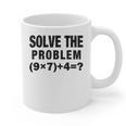 Solve The Problem 9×74 Math Teacher Graphic Print Coffee Mug, trending gift Solve The Problem 9×74 Math Teacher Graphic Print Coffee Mug, trending gift