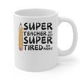 Super Teacher By Day Super Tired By Night Back To School Graphic Print Coffee Mug, Super Teacher Gifts, trending gift Super Teacher By Day Super Tired By Night Back To School Graphic Print Coffee Mug, Super Teacher Gifts, trending gift