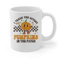 I Teach The Cutest Pumpkins In The Patch Groovy Teacher Fall Graphic Print Coffee Mug, Groovy Teacher Gifts, trending gift
