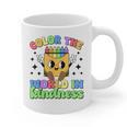 Teacher Back To School Color In Kindness Crayon Pencil Graphic Print Coffee Mug, trending gift