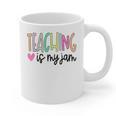 Teaching Is My Jam For Women Teacher Cute Teachers Outfit Graphic Print Coffee Mug, trending gift