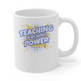 TEACHING IS MY SUPER POWER Teacher Appreciation Graphic Print Coffee Mug, Super Teacher Gifts, trending gift TEACHING IS MY SUPER POWER Teacher Appreciation Graphic Print Coffee Mug, Super Teacher Gifts, trending gift