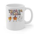 Trick Or Teach Candy Corn Pumpkin Ghost Teacher Graphic Print Coffee Mug, trending gift Trick Or Teach Candy Corn Pumpkin Ghost Teacher Graphic Print Coffee Mug, trending gift