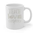 Vintage Teach Love Inspire Red For Ed Teacher Supporter Men Women Girls Kids Graphic Print Coffee Mug, trending gift