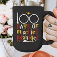 100 Days Of Mischief Managed Teacher Kid 100th Day Of School Graphic Print Coffee Mug, funny design
