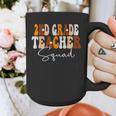 2nd Grade Teacher Squad Cute Women Groovy Fall Autumn Lovers Graphic Print Coffee Mug, Groovy Teacher Gifts, 2nd Grade Teacher Gifts, funny design