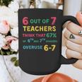 67 Teacher Middle School Teacher 6 7 Overuse 67 Graphic Print Coffee Mug, funny design