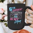 6th Grade Is My Jam Vintage 80s Boombox Teacher Student Graphic Print Coffee Mug, funny design