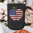 American Flag Teachers Students Apple 4th Of July Vintage Graphic Print Coffee Mug, funny design American Flag Teachers Students Apple 4th Of July Vintage Graphic Print Coffee Mug, funny design