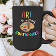 Art Is My Superpower Art Teacher Graphic Print Coffee Mug, funny design