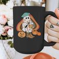 Art Teacher Painting Brushes Retro Pumpkin Ghost Artist Graphic Print Coffee Mug, funny design Art Teacher Painting Brushes Retro Pumpkin Ghost Artist Graphic Print Coffee Mug, funny design