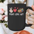 Art Teacher Peace Love Art For Artists And Painters Graphic Print Coffee Mug, funny design Art Teacher Peace Love Art For Artists And Painters Graphic Print Coffee Mug, funny design