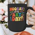 Back To School Hooray It's Art Day Art Teacher Artist Graphic Print Coffee Mug, funny design Back To School Hooray It's Art Day Art Teacher Artist Graphic Print Coffee Mug, funny design