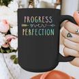 Back To School Progress Over Perfection Motivational Teacher Graphic Print Coffee Mug, funny design