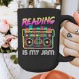 Back To School Retro Reading Is My Jam 80s Teacher Boombox Graphic Print Coffee Mug, funny design Back To School Retro Reading Is My Jam 80s Teacher Boombox Graphic Print Coffee Mug, funny design