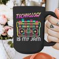 Back To School Retro Technology Is My Jam 80's Teacher Graphic Print Coffee Mug, funny design Back To School Retro Technology Is My Jam 80's Teacher Graphic Print Coffee Mug, funny design