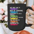 Back To School Teacher We Are Like A Box Of Crayons Graphic Print Coffee Mug, funny design Back To School Teacher We Are Like A Box Of Crayons Graphic Print Coffee Mug, funny design