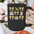 Back To School Yellow Bows Book Coffee Leopard Apple Teacher Graphic Print Coffee Mug, funny design
