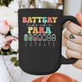 Battery Life Of A Para SPED Parapro Teacher Squad Graphic Print Coffee Mug, funny design
