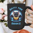 Batty About Books Lover Teacher Librarian Bookish Halloween For Men Women Kids Graphic Print Coffee Mug, funny design