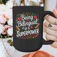 Being Bilingual Is A Superpower ESL Teacher School Graphic Print Coffee Mug, Esl Teacher Gifts, funny design Being Bilingual Is A Superpower ESL Teacher School Graphic Print Coffee Mug, Esl Teacher Gifts, funny design
