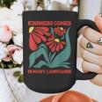 Boho Flower ESL Teacher Kindness Comes In Many Languages Graphic Print Coffee Mug, Esl Teacher Gifts, funny design Boho Flower ESL Teacher Kindness Comes In Many Languages Graphic Print Coffee Mug, Esl Teacher Gifts, funny design