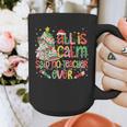 Book Tree All Is Calm Said No Teacher Ever Christmas Graphic Print Coffee Mug, funny design