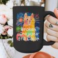 Broken Crayons Still Color Cat Teacher Graphic Print Coffee Mug, funny design