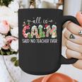 All Is Calm Said No Teacher Ever Teacher Christmas Graphic Print Coffee Mug, funny design