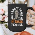 You Cannot Scare Me Im A Teacher 1st Grade Halloween Teacher Men Women Kids Graphic Print Coffee Mug, funny design