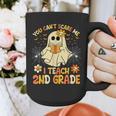You Can't Scare Me I Teach 2nd Grade Halloween Teacher Ghost Graphic Print Coffee Mug, 2nd Grade Teacher Gifts, funny design