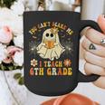 You Can't Scare Me I Teach 6th Grade Halloween Teacher Ghost Graphic Print Coffee Mug, funny design
