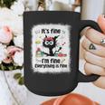 Cat It's Fine I'm Fine Everything Is Fine Teacher Life Graphic Print Coffee Mug, funny design Cat It's Fine I'm Fine Everything Is Fine Teacher Life Graphic Print Coffee Mug, funny design