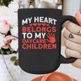 Childcare My Heart Belongs To Children Daycare Teacher Men Women Graphic Print Coffee Mug, funny design