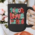 Christmas Coquette Bow Teacher Teach Love Inspire Graphic Print Coffee Mug, funny design