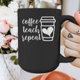 Coffee Teach Repeat Women's Misses Plus Size Teacher Graphic Print Coffee Mug, funny design Coffee Teach Repeat Women's Misses Plus Size Teacher Graphic Print Coffee Mug, funny design