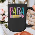 Colorful PARA Teacher Paraprofessional Cute Pencil Graphic Print Coffee Mug, funny design