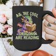 All The Cool Dragons Are Reading Dragon Teacher Graphic Print Coffee Mug, funny design