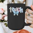 Coquette Bow Teach Teacher Happy First Day Back To School Graphic Print Coffee Mug, funny design Coquette Bow Teach Teacher Happy First Day Back To School Graphic Print Coffee Mug, funny design