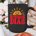Cute Bilingual Spanish Teacher Buenos Dias Sunshine Graphic Print Coffee Mug, funny design