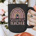 Cute Daycare Teacher Rainbow Leopard Print Childcare Worker Graphic Print Coffee Mug, funny design