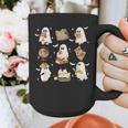 Cute Ghosts Reading Book Bookworm Halloween History Teacher Graphic Print Coffee Mug, History Teacher Gifts, funny design