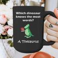 Dinosaur Thesaurus Grammar Joke Teacher Graphic Print Coffee Mug, funny design