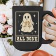 All Done Sign Language Ghost Speech Pathology Teacher Graphic Print Coffee Mug, funny design